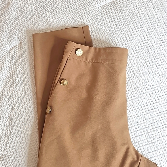 Zara Beige Trousers with Button Accents (3 Side Bottons) - Picture 1 of 6